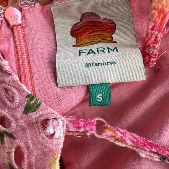 Farm Rio Blooming Floral Embroidered Handkerchief Midi Dress size small - Picture 14 of 14